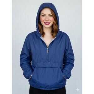 Vintage Tommy Hilfiger XL Blue Windbreaker Jacket Half Zip Unisex '90s Style